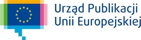 Tekst na niebieskim tle: Wszystkie oficjalne publikacje UE